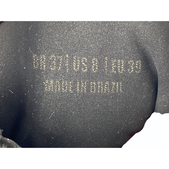 Farm Rio Size 8 Cashew Crochet Puffy Flower Flip Flops Black Pink Orange - Picture 10 of 10